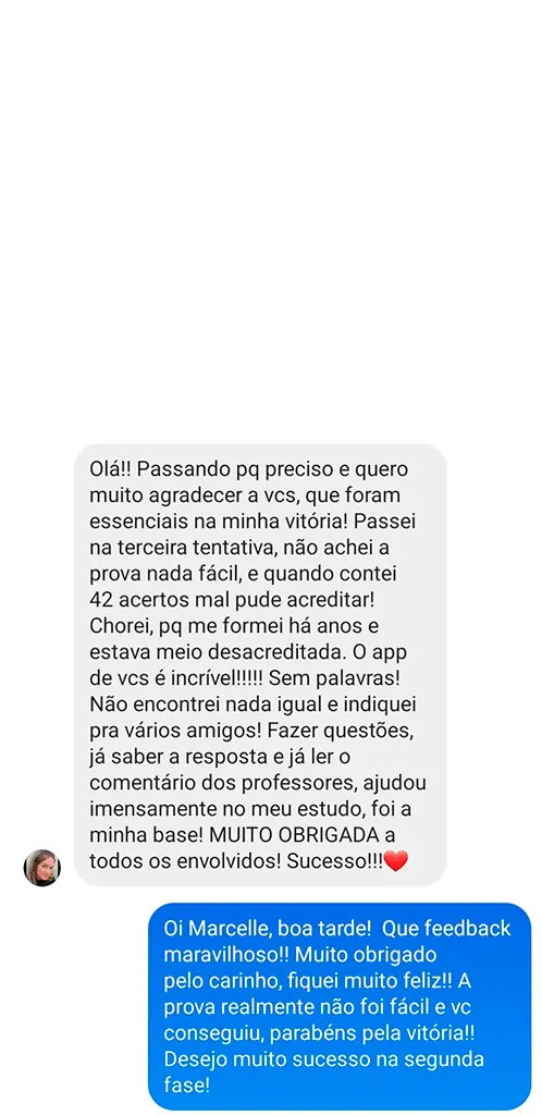 Depoimento de aluno